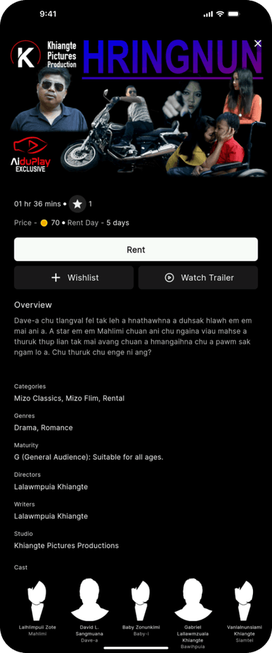 App Movie Detail Screen
